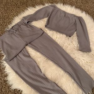 Grey women two piece set